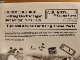 37-014-01 C. B. GITTY Rod Electric Cigar Box Guitar Pack