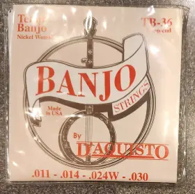 Daquisto Tb-36 Dftaquisto Nickel Wound Tenor Banjo Strings Loop End Brand New