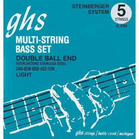 Ghs Strings Cgh-5ldbb 5ldbb 40-126 Light 5-string Bass Double Ball End String Set
