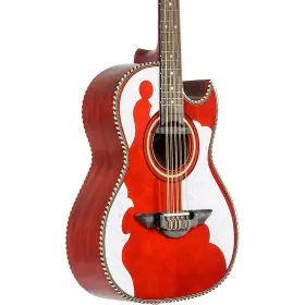 H. Jimenez Lbq4etr-old H. Lbq4 Bajo Quinto El Patron Series Acoustic-electric Red