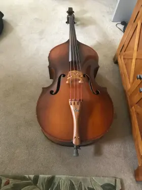 Kay 55386-m3 1/4 Size Vintage Double Bass Model M3 And German Glasser Bow 500 Or Bo