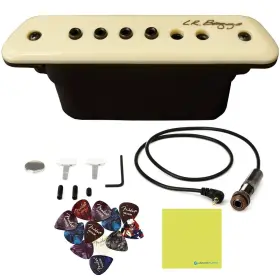 Liquid Audio 810139690368 Lr Baggs M1 Acoustic Guitar Soundhole Pickup Bundle With 12x Fender Picks And