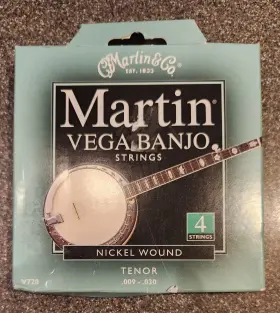 Martin 729789107204 And Co. Nickel Wound Vega Tenor Banjo Strings .009 .030 4 V720 New