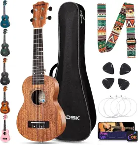Nobrand 313992986277 Soprano Ukulele Beginner 21 Inch With Bag Strap Nylon String 4 Picks Gift