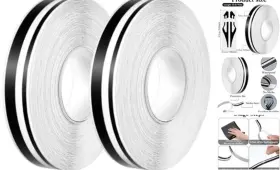 Ymapinc 696298 2 C3lnhk3r 2 Rolls 32ft Automotive Pinstriping Tape - Waterproof Pin Stripe Black