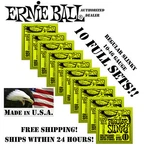 *10 Pack Ernie Ball Regular Slinky 10-46 Electric Guitar Strings 2221 (10 Sets)*. Fixed Price $54.95.