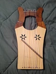 Mid-east Mini Kinnor Harp - Walnut. Fixed Price $150.00.