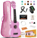 21" Pink Ukulele Kit For Beginners - Gig Bag Strap Tuner & Lessons. Fixed Price $57.00.