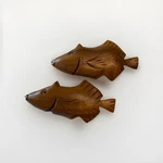 Vtg. Hawaiian Hand Carved Monkey Pod Wood Trigger Fish Wall Plaques Aloha. Fixed Price $25.00.