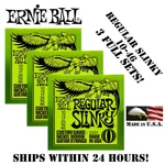 ** 3 Sets! Ernie Ball Regular Slinky 10-46 Electric Guitar Strings 2221. Fixed Price $17.98.