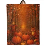 Someklly Autumn Pumpkin Throw Blanket Soft Cozy Lightweight Flannel Blankets .... Fixed Price $35.11.