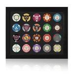 Poker Chip Display Frame For 20 Chips, 11.8"x9.8" With Eva Foam Lining & Blac.... Fixed Price $42.27.